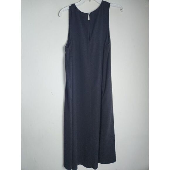 Wilfred by Aritzia "Japanese Fabric" Black Sleeveless A-Line Midi Dress Small - Picture 7 of 11